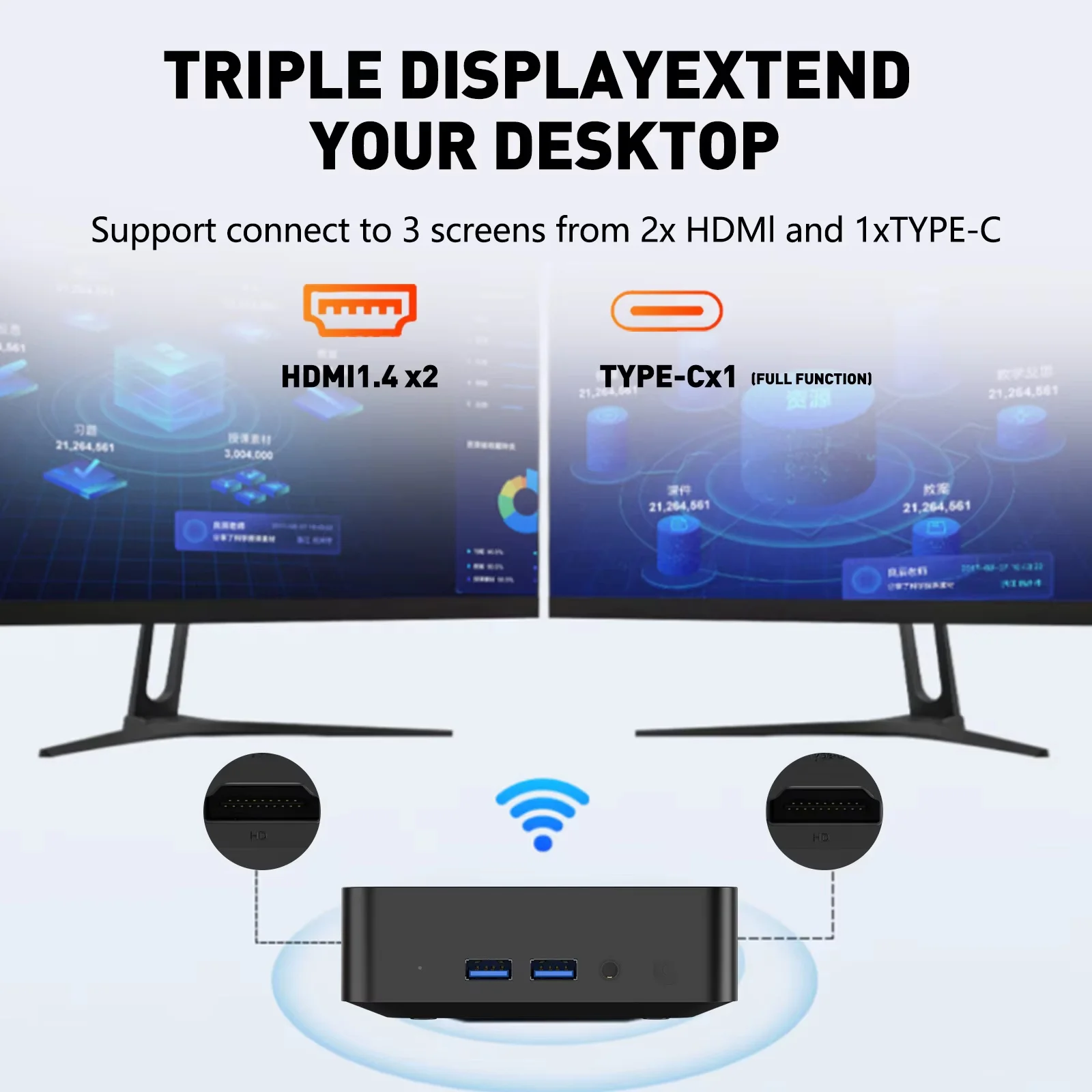 Nueva Mini PC Portátil i9 con Windows 11, Intel Core i9 8950HK, 16GB, 1TB, WiFi de Doble Banda, de 6 Núcleos Nueva Mini PC Portátil i9 con Windows 11, Intel Core i9 8950HK, 16GB, 1TB, WiFi de Doble Banda, de 6 Núcleos - Imagen 3