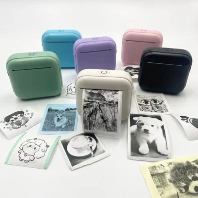 Mini Impresora Inalámbrica - Kit de Impresora de Etiquetas Térmicas Portátil, Impresión HD de 203dpi, Impresión Multifunción, Compatible con Conexión Inalámbrica/USB/Batería