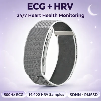 Pulsera sin pantalla con ECG+HRV, monitor de actividad física, resistente al agua IP68, análisis de salud con IA, SDK abierto, monitor de frecuencia cardíaca, pulseras inteligentes para ODM