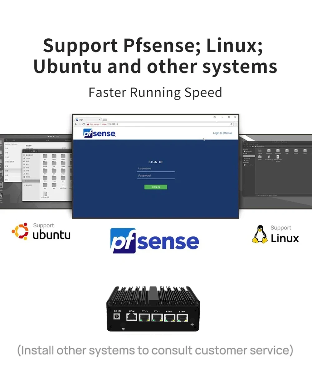 Router Firewall Intel N150 N100 N6000 J6412 Mini Ordenador de Bolsillo 4×2.5G i226 LAN Mini PC sin Ventilador pfSense PVE ESXi Router Firewall Intel N150 N100 N6000 J6412 Mini Ordenador de Bolsillo 4x2.5G i226 LAN Mini PC sin Ventilador pfSense PVE ESXi - Imagen 9