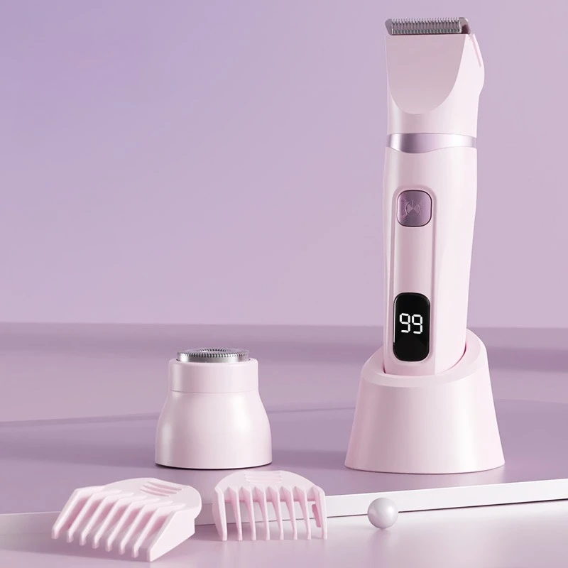 Recortadora electrica para mujer, afeitadora para bikini, carga USB, pantalla LED de visualización de energía, cabezal desmontable. Recortadora electrica para mujer, afeitadora para bikini, carga USB, pantalla LED de visualización de energía, cabezal desmontable. - Imagen 7