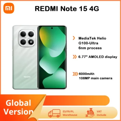 Xiaomi Redmi Note 15 4g Nfc Versión Global 6.77 " Amoled Mediatek Helio G100 Cámara Ultra 108Mp Ip66