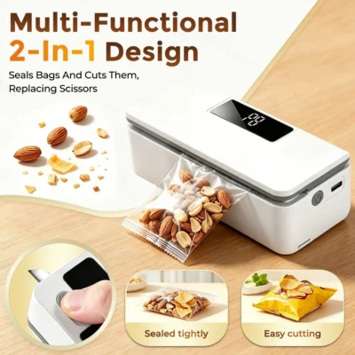 Sellador de Bolsas Portátil Mini, Máquina Selladora de Alimentos, para Bolsas de Snacks, para Uso en la Cocina