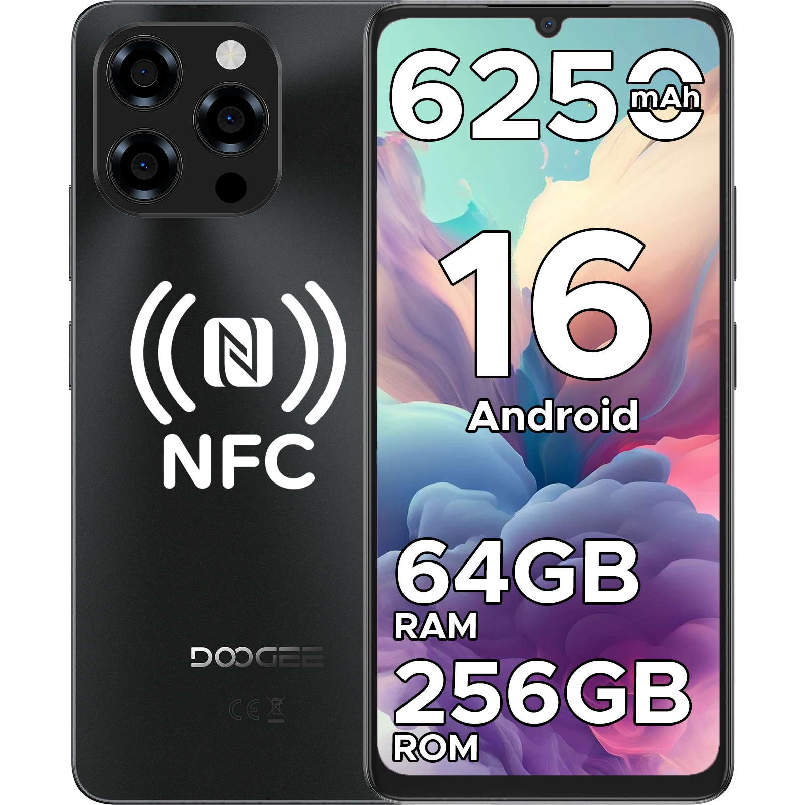 Versión Global DOOGEE Note58 Pro Smartphone Pantalla HD+ de 6.75″ 32GB(8+24) 256GB Batería de 6250mAh NFC Android 15 Teléfono Móvil Versión Global DOOGEE Note58 Pro Smartphone Pantalla HD+ de 6.75" 32GB(8+24) 256GB Batería de 6250mAh NFC Android 15 Teléfono Móvil - Imagen 8