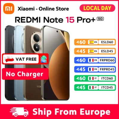 Versión Global Xiaomi Redmi Note 15 Pro Plus 5G Smartphone Snapdragon 7s Gen 4 NFC 6500mAh 100W Pantalla AMOLED CrystalRes de 6.83" Sin Cargador