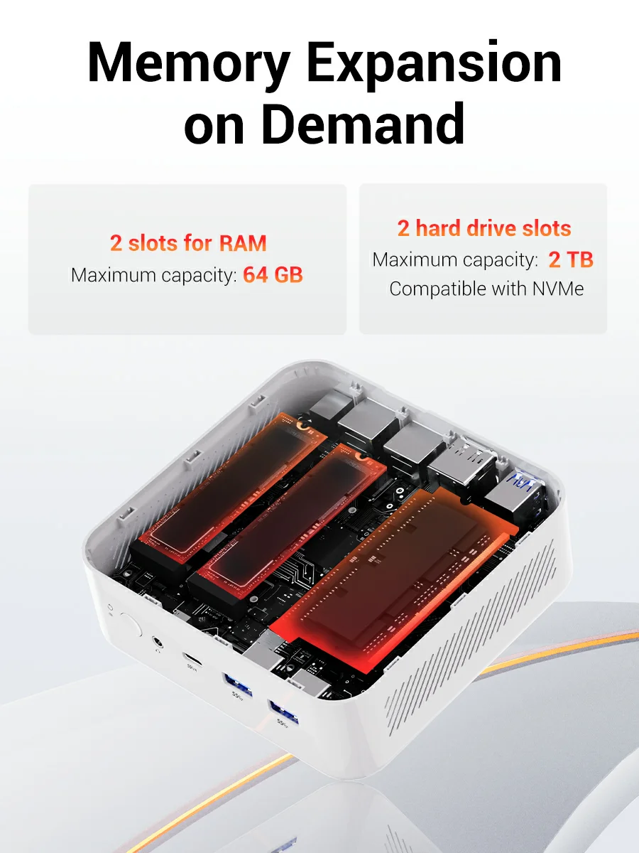 FIREBAT AM02 Mini PC AMD Ryzen 7 H255 DDR5 16GB RAM M.2 PCIe 512GB SSD Barebone PC WiFi6 BT5.2 1000M LAN Windows11 Computadora de Escritorio FIREBAT AM02 Mini PC AMD Ryzen 7 H255 DDR5 16GB RAM M.2 PCIe 512GB SSD Barebone PC WiFi6 BT5.2 1000M LAN Windows11 Computadora de Escritorio - Imagen 13