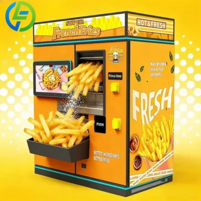 Máquina expendedora de patatas fritas, robot para comida caliente, máquina de patatas fritas y pollo, personalizable.