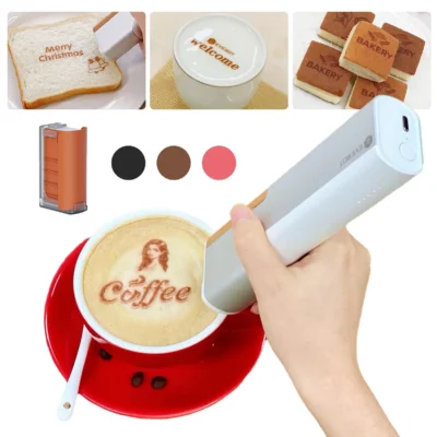 Impresora de inyección de tinta para café Latte, bolígrafo de impresión EVEBOT portátil, Mini impresora artística para café/pasta/pan/yogur/fruta/Macaron