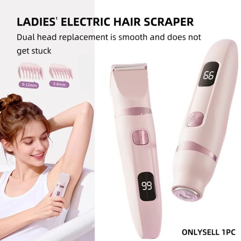 Recortadora electrica para mujer, afeitadora para bikini, carga USB, pantalla LED de visualización de energía, cabezal desmontable. Recortadora electrica para mujer, afeitadora para bikini, carga USB, pantalla LED de visualización de energía, cabezal desmontable.
