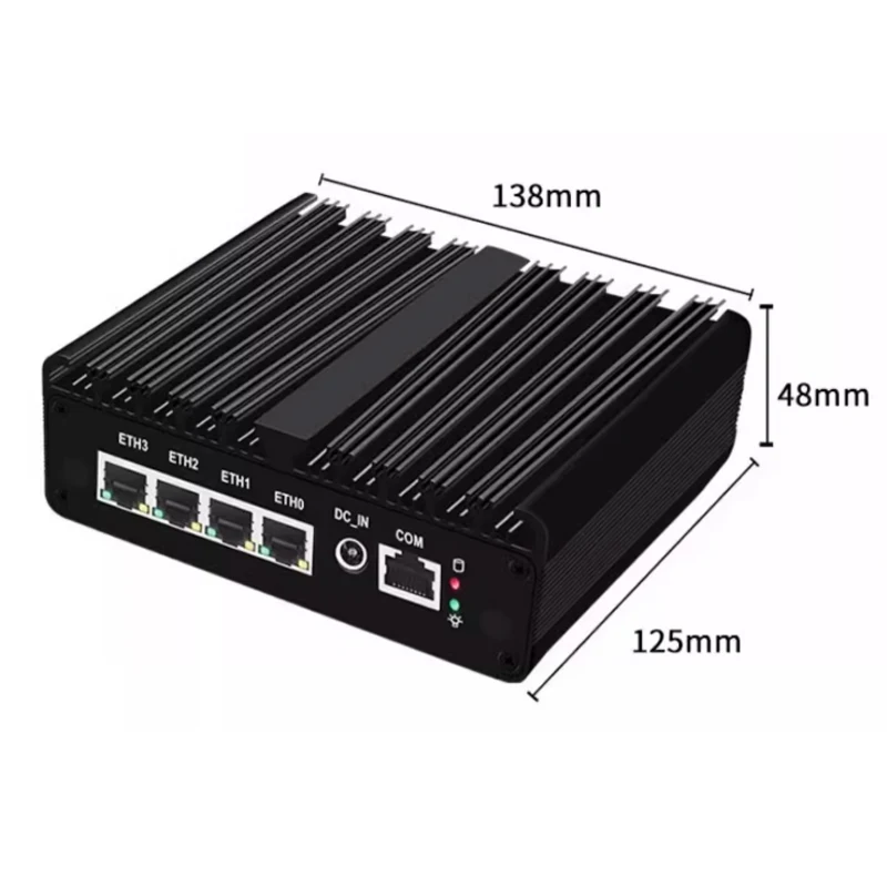 Router Firewall Intel N150 N100 N6000 J6412 Mini Ordenador de Bolsillo 4×2.5G i226 LAN Mini PC sin Ventilador pfSense PVE ESXi Router Firewall Intel N150 N100 N6000 J6412 Mini Ordenador de Bolsillo 4x2.5G i226 LAN Mini PC sin Ventilador pfSense PVE ESXi - Imagen 15