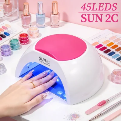 Lámpara de Uñas Sun2C 48W, Secador de Esmalte en Gel, Luz para Pedicura, Manicura, Secadora de Gel para Uñas, Lámpara LED UV para Uñas.
